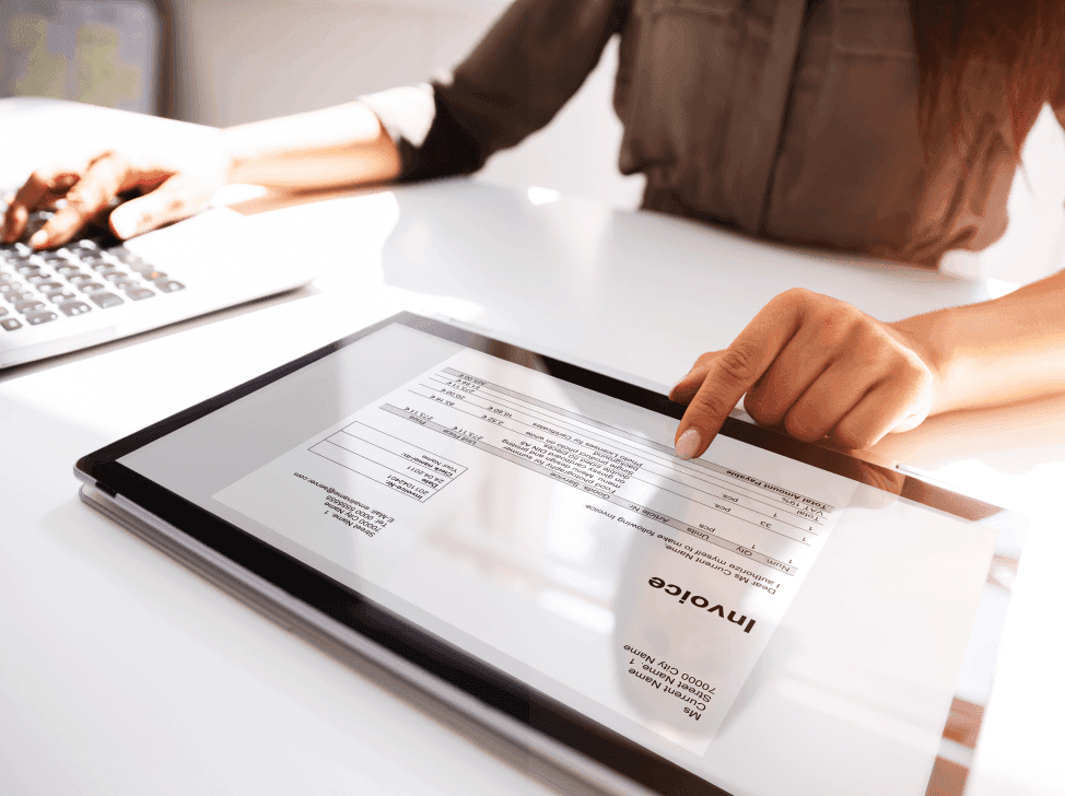 Účetní systém na tabletu